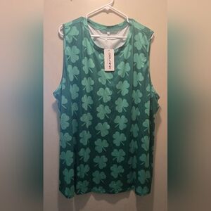 3/$17 New Dolnine Clover Shamrock Patterned Women's Tank Top